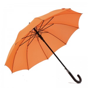 23 بوصة التسويق بيع العرف لون عادي مظلة مستقيم مع مقبض منحنى البلاستيك